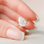 2.5 CT Pear Cut Solitaire & Hidden Halo Moissanite Engagement Ring - crownmoissanite