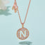 Customized "N" Letter Moissanite Diamond Necklace - crownmoissanite