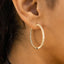 2.66 TCW Round Moissanite Diamond Hoop Earrings - crownmoissanite