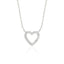 0.13 TCW Round Moissanite Diamond Heart Shaped Necklace - crownmoissanite