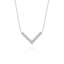 0.10 TCW Round Moissanite Diamond V Shaped Necklace - crownmoissanite