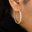 2.30 TCW Round Moissanite Diamond Hoop Earrings - crownmoissanite
