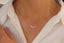 0.50 TCW Round Moissanite Diamond Dainty Necklace - crownmoissanite