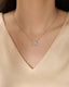 0.50 CT Round Moissanite Diamond Floral Necklace - crownmoissanite