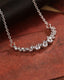 1.20 TCW Round Moissanite Diamond Cluster Necklace - crownmoissanite