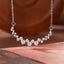 1.20 TCW Round Moissanite Diamond Cluster Necklace - crownmoissanite