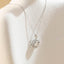 0.50 CT Round Moissanite Diamond Halo Necklace - crownmoissanite