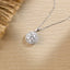 0.50 CT Round Moissanite Diamond Halo Necklace - crownmoissanite