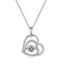 0.50 CT Round Moissanite Diamond Heart Shaped Pendant Necklace - crownmoissanite