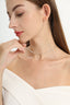 0.50 TCW Round Moissanite Diamond Dainty Necklace - crownmoissanite