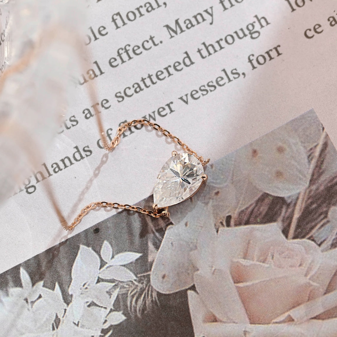 3.0 CT Pear Moissanite Diamond Solitaire Necklace - crownmoissanite