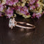 0.75 CT Oval Halo Three Stone Moissanite Engagement Ring - crownmoissanite