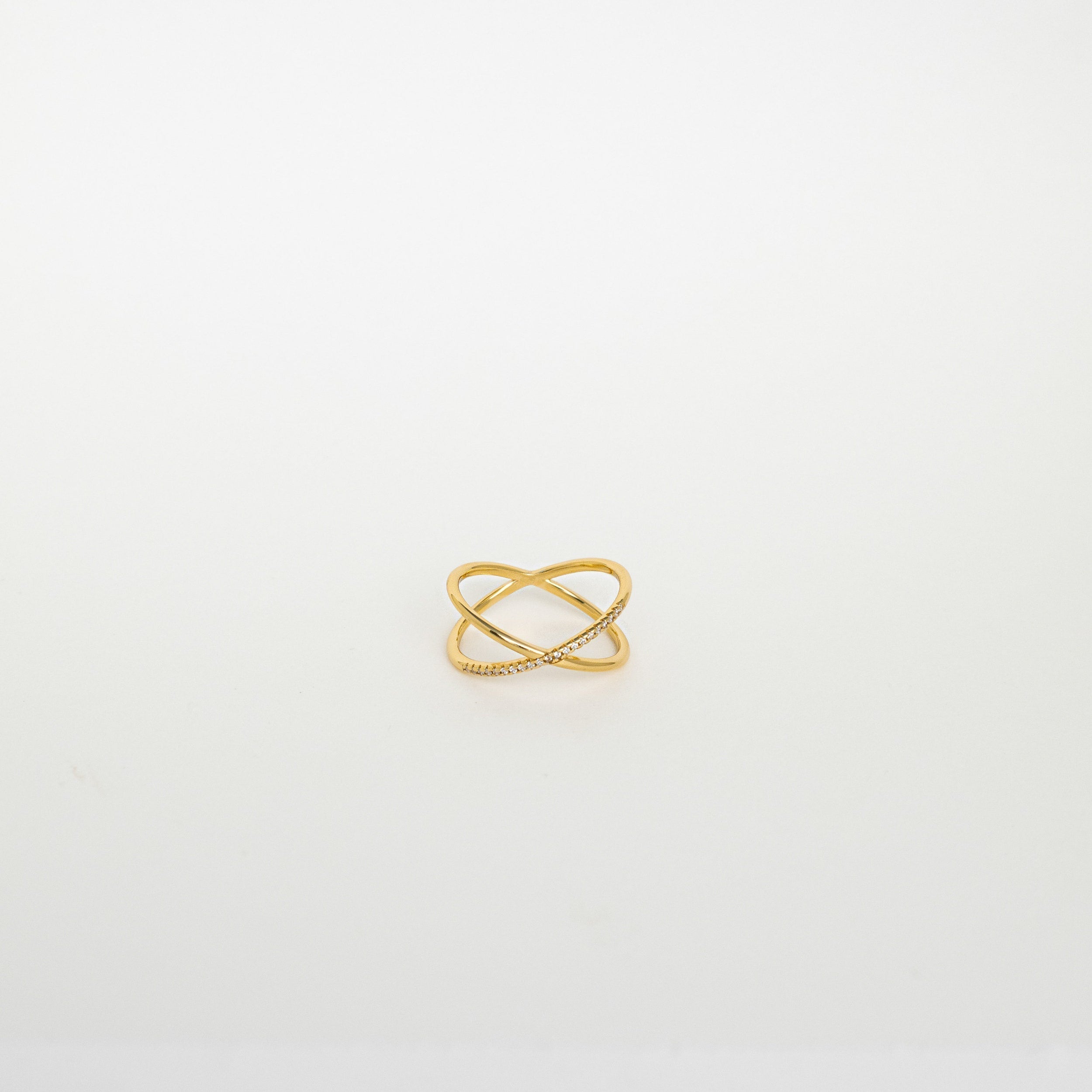 0.10 TCW Round Moissanite Double Band Ring for Women - crownmoissanite