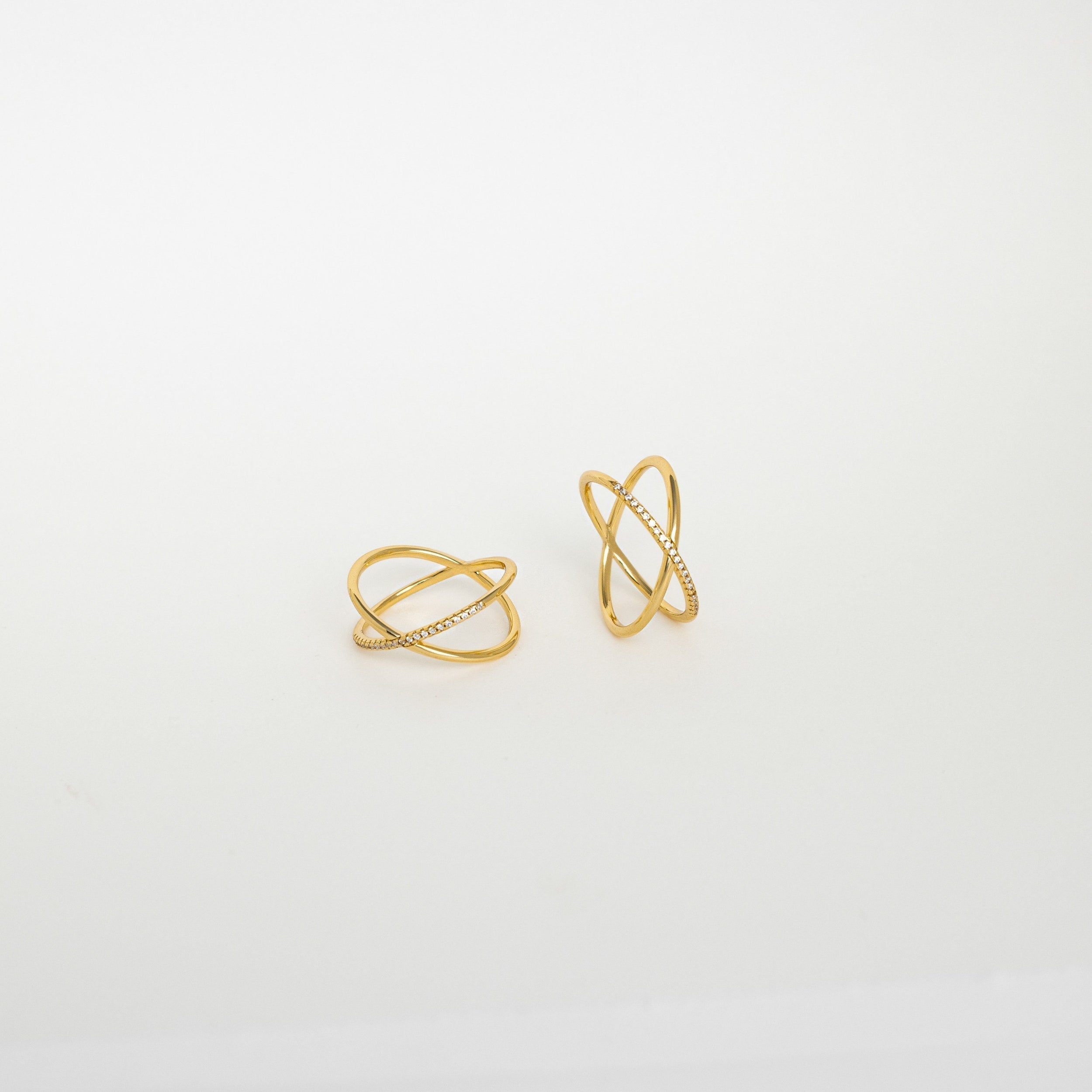 0.10 TCW Round Moissanite Double Band Ring for Women - crownmoissanite