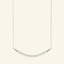 0.18 TCW Round Moissanite Curved Bar Necklace - crownmoissanite