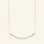 0.18 TCW Round Moissanite Curved Bar Necklace - crownmoissanite