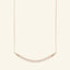 0.18 TCW Round Moissanite Curved Bar Necklace - crownmoissanite