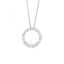 0.13 TCW Round Moissanite Open Circle Necklace for Women - crownmoissanite
