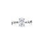 1.50 CT Oval Cluster Style Moissanite Engagement Ring