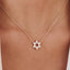 0.34 TCW Round Moissanite Star Necklace - crownmoissanite