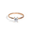 1.0 CT Emerald Solitaire Style Moissanite Engagement Ring
