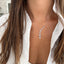0.10 TCW Round Moissanite Star Lariat Necklace - crownmoissanite