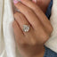 3.0 CT Pear Moissanite Cluster Style Engagement Ring