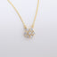 0.21 TCW Round Moissanite Flower Pendant Necklace - crownmoissanite