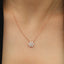 0.21 TCW Round Moissanite Flower Pendant Necklace - crownmoissanite