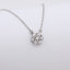 0.21 TCW Round Moissanite Flower Pendant Necklace - crownmoissanite