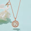 Customized "K" Letter Moissanite Diamond Necklace - crownmoissanite