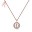 Customized "R" Letter Moissanite Diamond Necklace - crownmoissanite