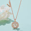 Customized "V" Letter Moissanite Diamond Necklace - crownmoissanite