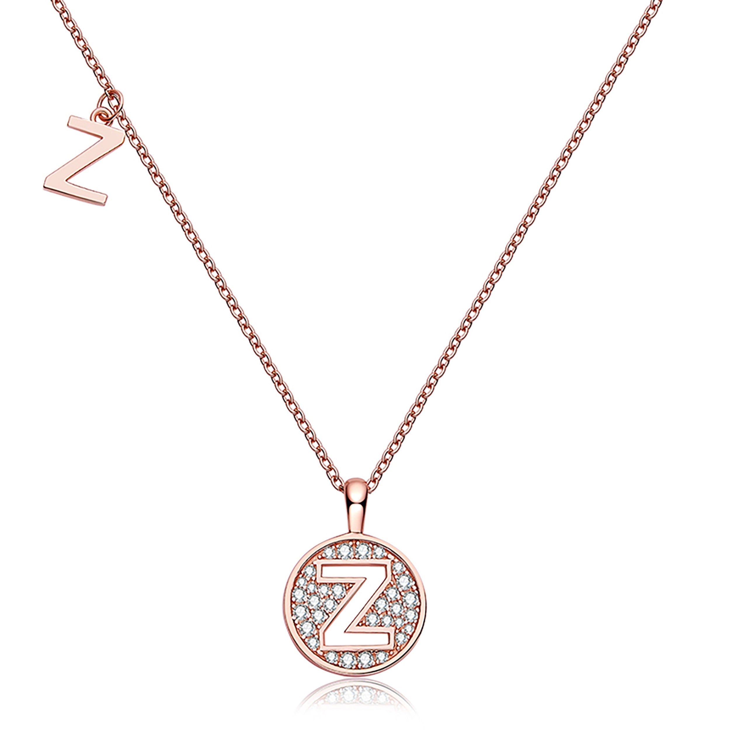 Customized "Z" Letter Moissanite Diamond Necklace - crownmoissanite