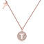 Customized "T" Letter Moissanite Diamond Necklace - crownmoissanite