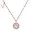 Customized "V" Letter Moissanite Diamond Necklace - crownmoissanite