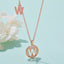Customized "W" Letter Moissanite Diamond Necklace - crownmoissanite