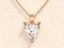 1.0 CT Heart Moissanite Diamond Solitaire Necklace - crownmoissanite
