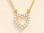 0.24 TCW Round Moissanite Diamond Heart Shaped Pendent Necklace - crownmoissanite