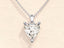 1.0 CT Heart Moissanite Diamond Solitaire Necklace - crownmoissanite