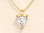 1.0 CT Heart Moissanite Diamond Solitaire Necklace - crownmoissanite