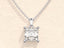 1.0 CT Asscher Moissanite Diamond Solitaire Necklace - crownmoissanite