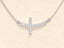 0.27 TCW Round Moissanite Diamond Sideways Cross Necklace - crownmoissanite