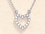 0.24 TCW Round Moissanite Diamond Heart Shaped Pendent Necklace - crownmoissanite