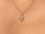 0.31 TCW Round Moissanite Diamond Hamsa Necklace - crownmoissanite