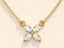 0.40 TCW Marquise Moissanite Diamond Clover Necklace - crownmoissanite