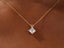 1.0 CT Princess Moissanite Diamond Solitaire Necklace - crownmoissanite