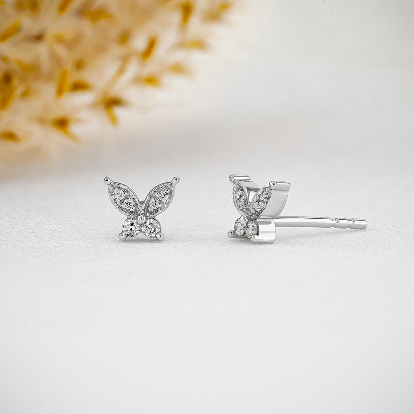 0.80 TCW Round Moissanite Diamond Stud Earrings - crownmoissanite