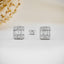 0.99 TCW Baguette & Round Moissanite Diamond Stud Earrings - crownmoissanite
