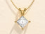 1.0 CT Princess Moissanite Diamond Solitaire Necklace - crownmoissanite